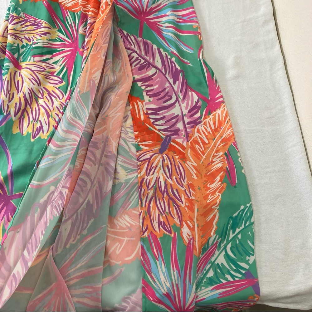 Flying Tomato Floral Printed Cutout Halter Maxi Dress Multicolor Size L - Picture 10 of 16